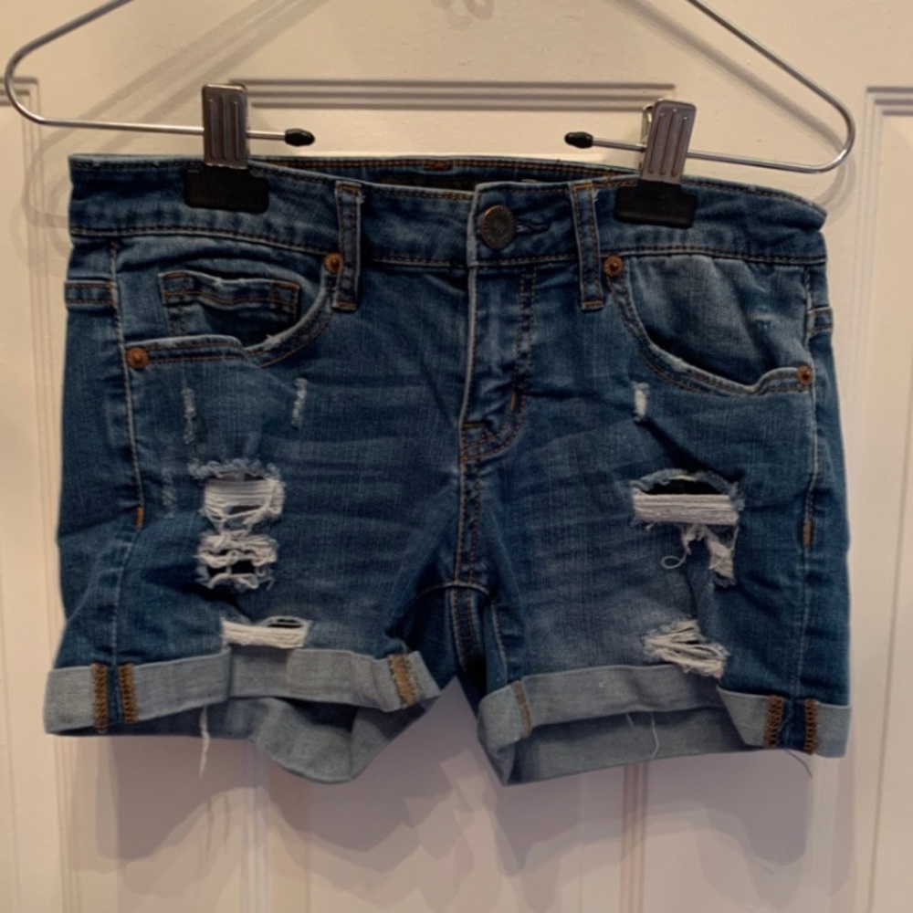 Aéropostale Ripped Jean Shorts